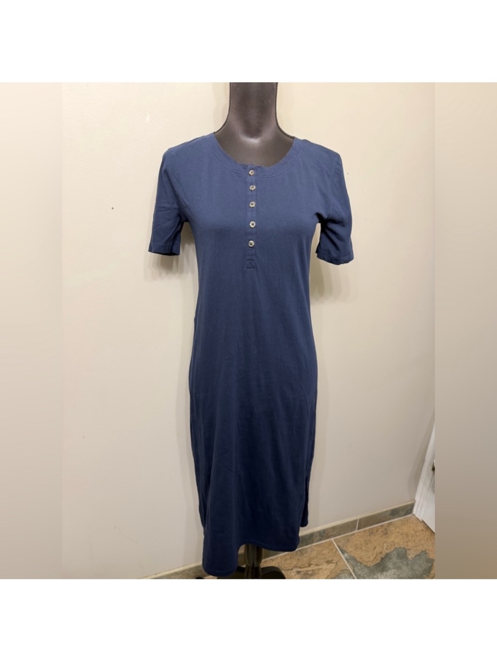 J. Crew Women’s Navy Short-Sleeve Midi Dress XS
